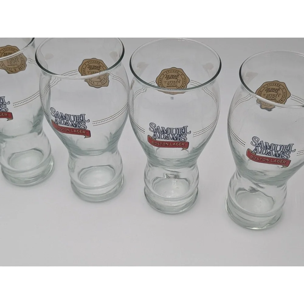 (5) Samuel Adams Boston Lager Perfect Beer Drinking Glass 7